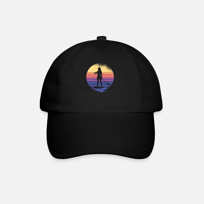 SUP Dames Paddelsurfer Stand Up Paddle supboard - Casquette classique - noir/noir