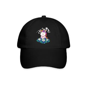 Unicorn gentian Edelweiss Alps Switzerland Austria - Baseball Cap - black/black - Front