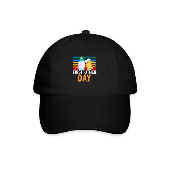 First Father Day - Baseballkappe - Schwarz/Schwarz - Vorne
