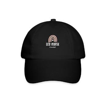ICU Nurse intensive care nurse intensive care - Baseball Cap - black/black - Front