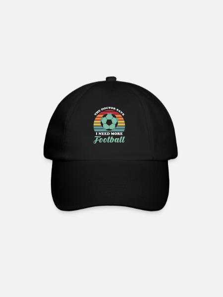 Fußball - Baseballkappe - Schwarz/Schwarz