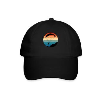 Gleitschirm Flieger Paraglider Pilot Paraglide - Baseball Cap - black/black - Front