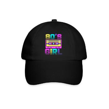80 filles années 80 rétro années 90 fête drôle - Casquette classique - noir/noir - Devant