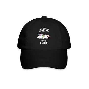 Licorne endormie Cadeau amusant - Casquette classique - noir/noir - Devant
