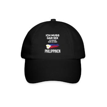 Philippinisch Philippinen Manila - Baseballkappe - Schwarz/Schwarz - Vorne