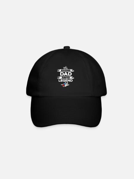 Skydiving saying for your skydiver - Baseball Cap - black/black