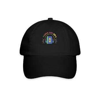 Retro 80s Era Vintage Eighties 80s - Baseball Cap - black/black - Front