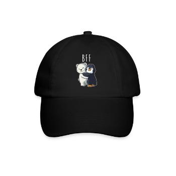 BFF beste Freunde für immer Partneroutfit Mädchen - Baseballkappe - Schwarz/Schwarz - Vorne
