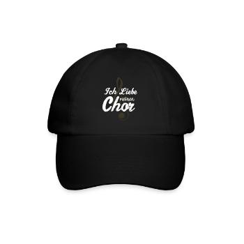 Ich liebe den Chor - Baseballkappe - Schwarz/Schwarz - Vorne
