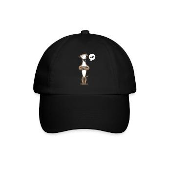 Sturer Galgo Español Hund lustig - Baseballkappe - Schwarz/Schwarz - Vorne