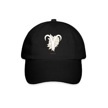 Aries Widder Sternzeichen Astrology - Baseballkappe - Schwarz/Schwarz - Vorne