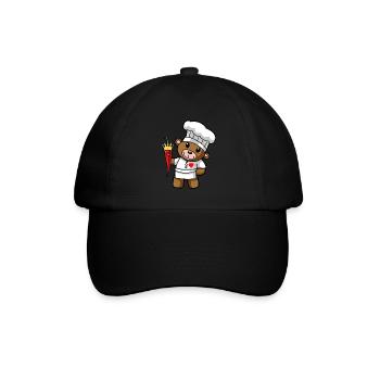 Ours en peluche piment fort Chef Restaurant cuisine. - Casquette classique - noir/noir - Devant