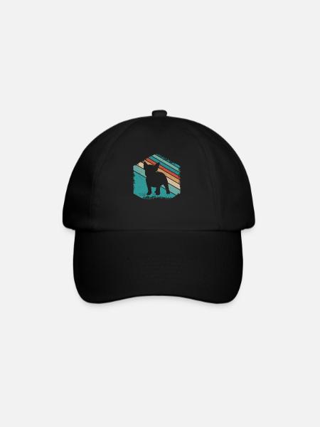 French Bulldog Süßer Hund Design - Baseballkappe - Schwarz/Schwarz