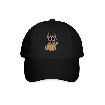 Deutscher Schäferhund - Baseballkappe - Schwarz/Schwarz - Vorne