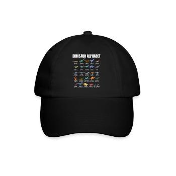 Dinosaur Alphabet - Types Of Dinosaurs - Dino - Casquette classique - noir/noir - Devant