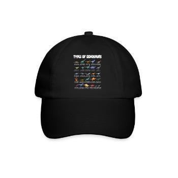 Types Of Dinosaurs Dino Identification - Cute - Casquette classique - noir/noir - Devant