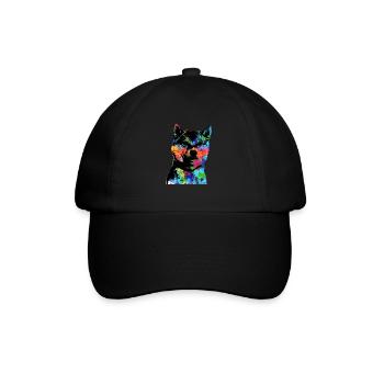 Shiba Inu - Baseballkappe - Schwarz/Schwarz - Vorne