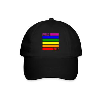 PROUD ALLY LGBT Pride Gay Pride Month Drapeau LGBTQ - Casquette classique - noir/noir - Devant