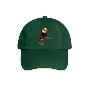 Toucan bird bird motif animal face animal - Baseball Cap - bottle green - Front