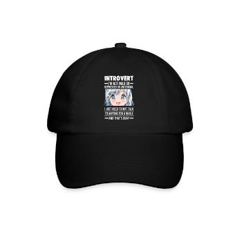 Anime Anime Otaku Gift - Baseball Cap - black/black - Front