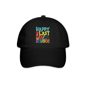 Last day of school - Baseball Cap - black/black - Front