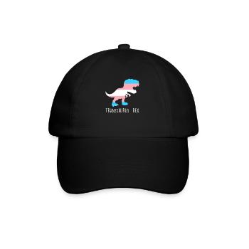 Transgender Dinosaurier Transgender Trans Geschenk - Baseballkappe - Schwarz/Schwarz - Vorne