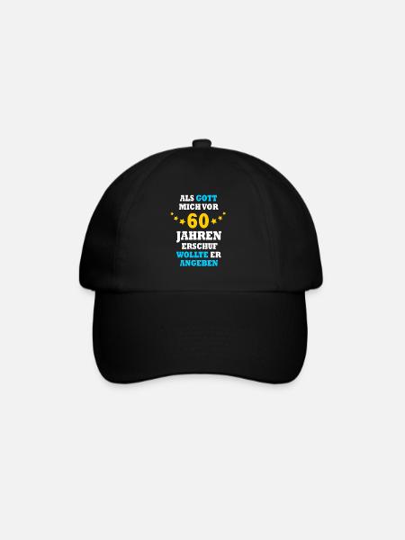 60 Jahre lustiger Spruch 60. Geburtstag Geschenk - Baseballkappe - Schwarz/Schwarz