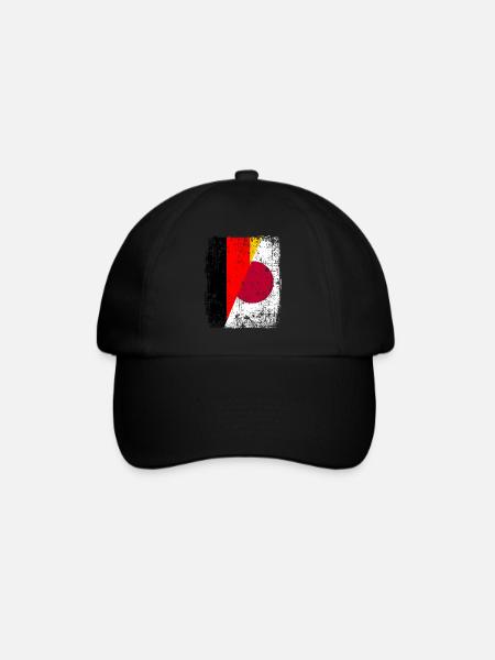 Deutschland Japan Berlin Tokio Sport Athlet Fan - Baseballkappe - Schwarz/Schwarz