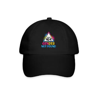 Error 404 Gender not Found Bisexuell Pansexuell - Casquette classique - noir/noir - Devant