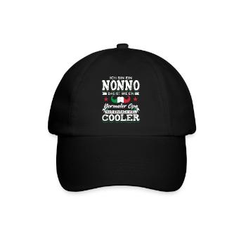 Italienischer Opa Bester Nonno - Baseballkappe - Schwarz/Schwarz - Vorne