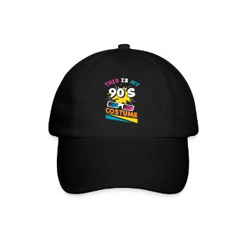 Costume 90s themed party outfit gift - Baseball Cap - black/black - Front