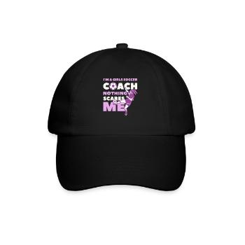 Fußball Mädchen Spieler und lustige Pun Sprüche Ge - Baseballkappe - Schwarz/Schwarz - Vorne