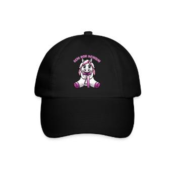4. Geburtstag mit Einhorn - Baseballkappe - Schwarz/Schwarz - Vorne