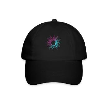 Spiritualité Lune et Soleil Illustration - Casquette classique - noir/noir - Devant