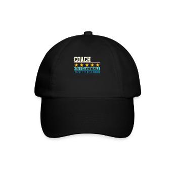Tennis Coach 5 Sterne Bewertung Best Coach ever - Baseballkappe - Schwarz/Schwarz - Vorne