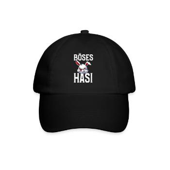 Böses Hasi - Baseballkappe - Schwarz/Schwarz - Vorne
