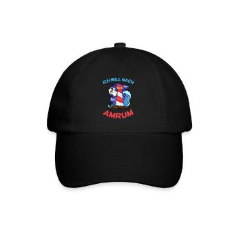 Amrum Nordsee - Baseballkappe - Schwarz/Schwarz - Vorne