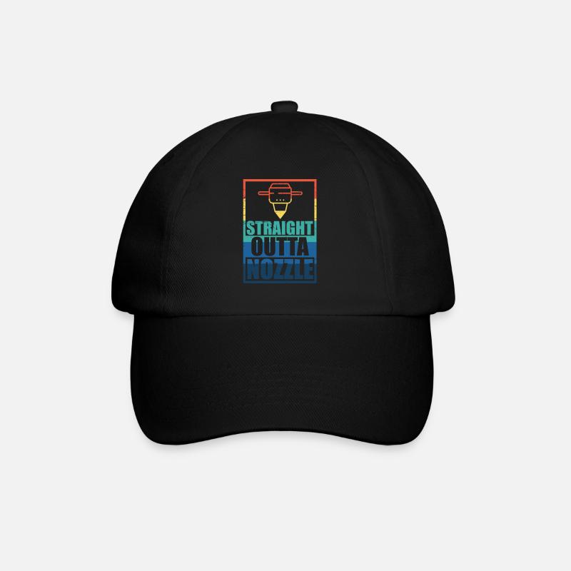 3d Print Printer 3d Printer Printing Gift - Baseball Cap - black/black