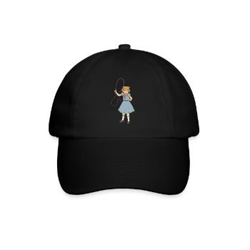 Whip Girl - Clementine - Punk Goth Horror Fan - Baseballkappe - Schwarz/Schwarz - Vorne