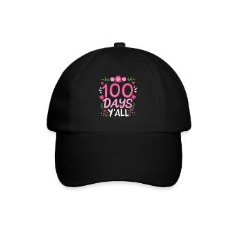 100 Tage Schule Lehrer Schüler - Baseballkappe - Schwarz/Schwarz - Vorne