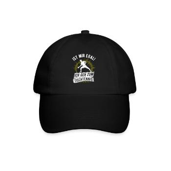 Tischtennis Ist Mir Egal Spruch Tischtennisspieler - Baseballkappe - Schwarz/Schwarz - Vorne