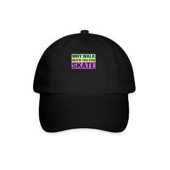 Roller skating Rollerskates Retro Colorful saying - Baseball Cap - black/black - Front