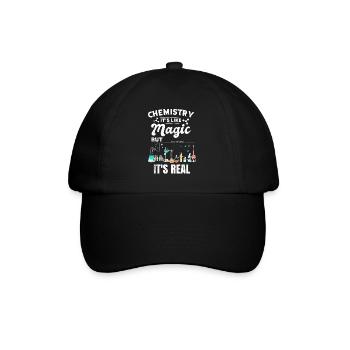 Chemistry gift chemist science molecule atom - Baseball Cap - black/black - Front