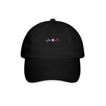Frankreich Geschenk Franzose Französin Französisch - Baseballkappe - Schwarz/Schwarz - Vorne