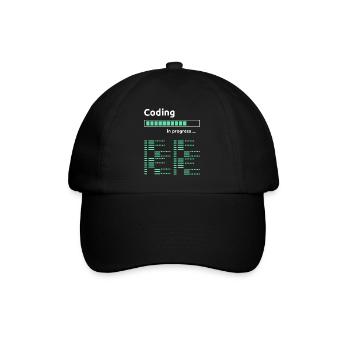 Coding in progress - Baseball Cap - black/black - Front