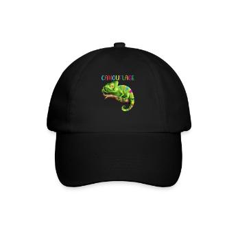 Caméléon Reptiles Iguane Chélard Camouflage - Casquette classique - noir/noir - Devant