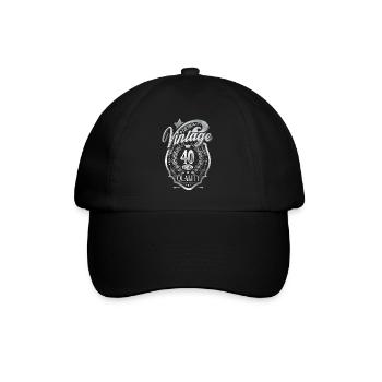 40. Geburtstag - Casquette classique - noir/noir - Devant