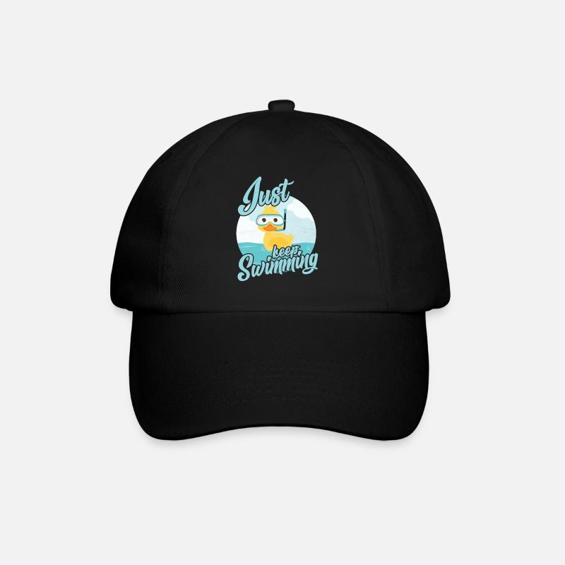 Petit canard, continue la nage - Casquette classique - noir/noir