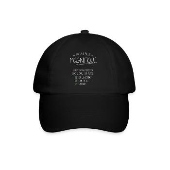 Humour Naissance Alibi J'ai une fille magnifique - Casquette classique - noir/noir - Devant