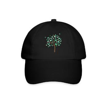Papillon arbre avec des noeuds - Casquette classique - noir/noir - Devant